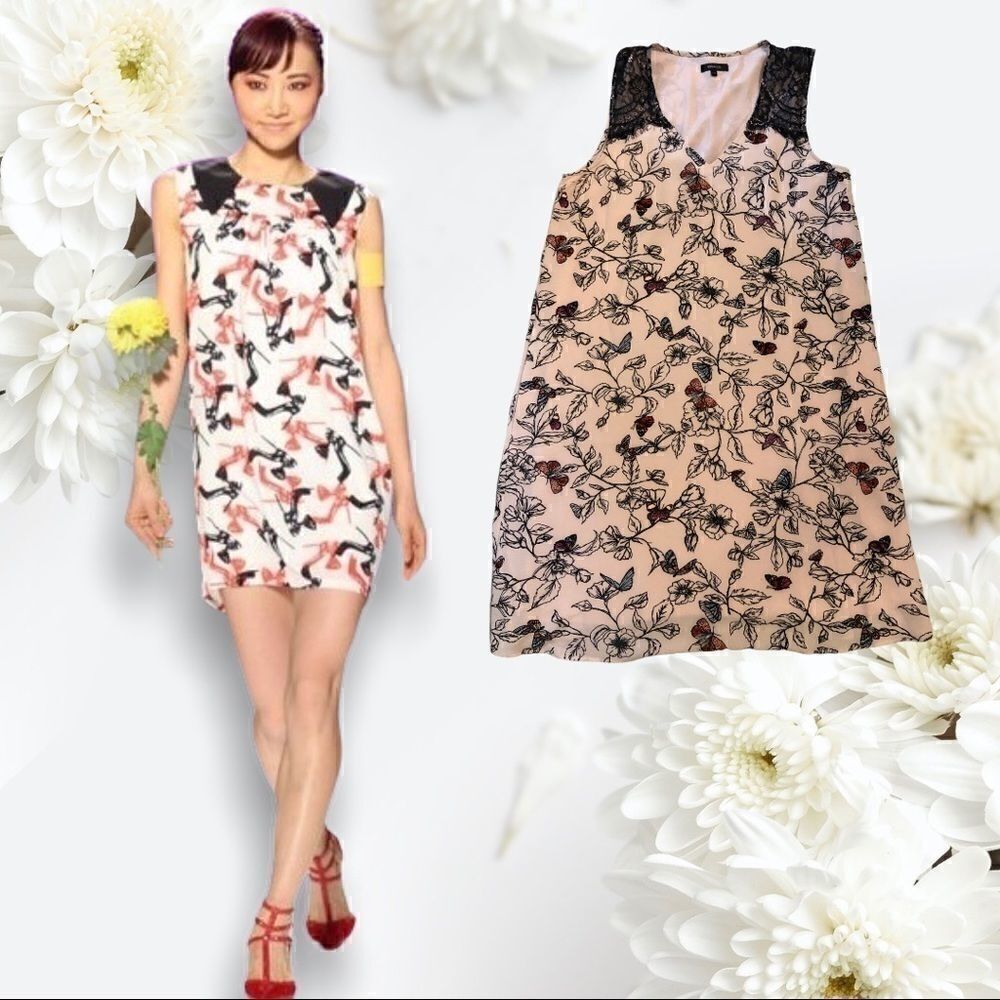 Medium RW&CO Blush Floral Print Tent Dress